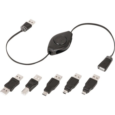 Retrak Retractable Universal 6Ft Usb Extension ETPRU6M